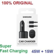 Samsung Super Fast Dual Car Charger 45W+15W Original 100%