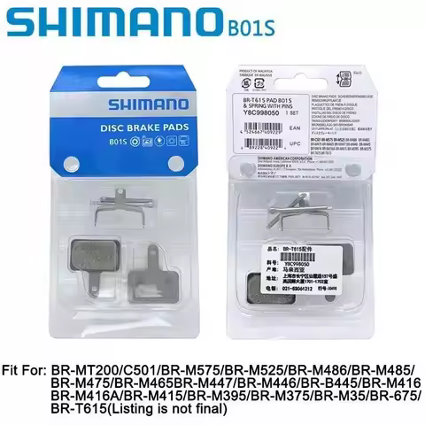 Shimano B01S Resin Brake Pads for Deore MT200 M395 M475 M525 M486 M446 T675 MTB Bicycle Disc Brake S