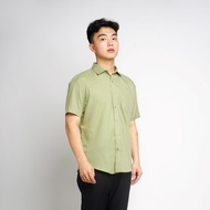 KEMEJA Sage green short sleeve men's shirt