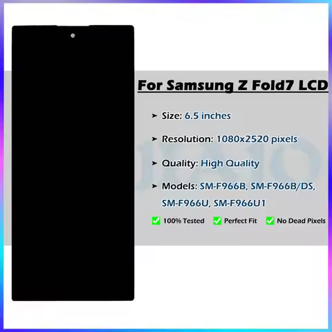 6.5" AMOLED For Samsung Z Fold7 LCD Display Touch Screen For Samsung Z Fold 7 SM-F966B SM-F966B/DS S