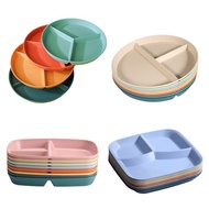Compartment Plate Household Quantitative 211 Three Compartments Compartment Plate Round Fat-Reducing