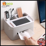 ECOCO Creative Tissue Box Multi-function Remote Control Storage Box