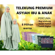 [ TELEKUNG SEDONDON ] Telekung Saidatul Premium Exclusive Asyiah Ibu dan Anak Cotton Lembut Sejuk Eklusif Free Size