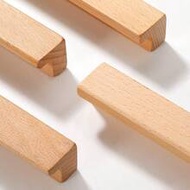 1pc 7-Shape Minimalist Wood Grain Wooden Pull Handle, Furniture Drawer Cabinet Door Knob, Japanese N