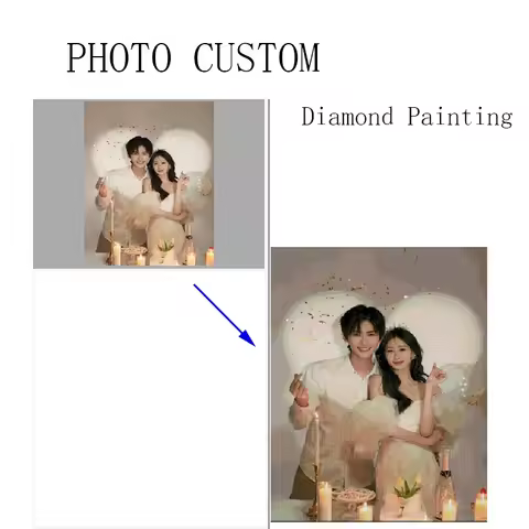 DIY Personalized Couple t Photo Custom Diamond Painting, Adult Beginner 5D Diamond Painting, DIY Ful