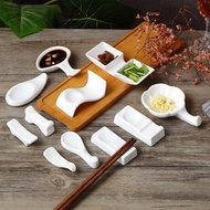 [Chopstick Rest Holder] [Seckill Price] [5-10 Pieces Package] Ceramic Pure White Chopstick Rest Crea