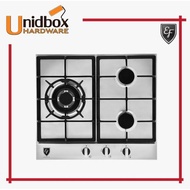 EF HB AG 360 VS A 58CM Stainless Steel Gas Hob-LPG/EF/3 Burners/Kitchen Appliances/Cooking Hobs/Gas 