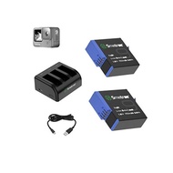 Smatree GoPro hero11/10/9 Battery (1720mAh*2+ Charger) 5V2A Fast Charging Overcharge Protection Battery for GoPro