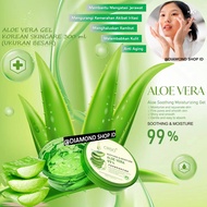 Aloe Vera Gel 99% (300 ml) ORIGINAL Kemasan Besar / CRSO Aloe Vera Gel Ori untuk Wajah Glowing / Mas