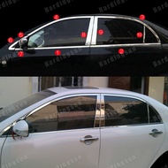Car Door Modified chrome cover for Toyota corolla Altis 2001 2002 2003 2004-2007 pillar Trim Chrome 
