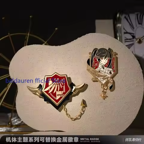 Anime PUNISHING: GRAY RAVEN Lucia Raven Plume Cosplay Clothes Badge Bag Backpack Button Collar Brooc