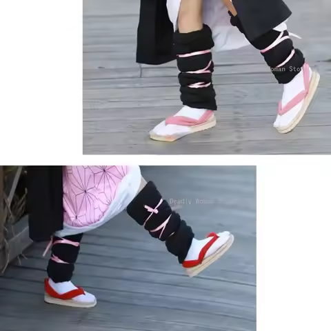 Kamado Nezuko Agatsuma Zenitsu Kanroji Mitsuri Tokitou Muichirou Cosplay Shoes Kimono Flip-Flops Get