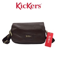 Kickers Leather Clutch Bag Sling Bag Crossbody Bag Dark Brown KIC-CL 89460