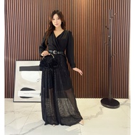 Nora Sequins Jumpsuit White Black/ Maroon blink blink glamorous singer clothes