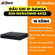 DAHUA DHI-NVR4116HS-4KS3-VN 16-channel IP video recorder, view 16 cameras simultaneously, Supports 1