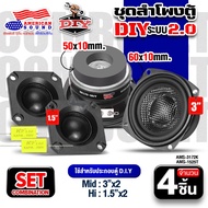 ชุดลำโพง Diy ระบบ 2.0 มิดเบส 3 นิ้ว ลำโพงมิดเบส ลำโพงเสียงกลาง3 นิ้ว American Sound AMS-3172K (1คู่)