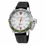 ▶$1 Shop Coupon◀  Nautica Men s Stainless Steel Quartz Silicone Strap, Black, 22 Casual Watch (Model