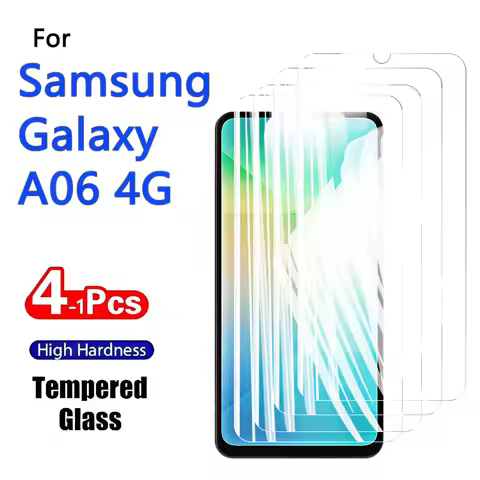 4-1PCS Screen Protectors For Galaxy A06 4G Samsung Tempered Glass Crystal 9H HD High Aluminum Anti S