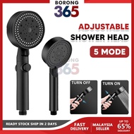 [5 Modes] Borong365 Adjustable High Pressure Shower Head Handheld Massage Shower Head Kepala Paip Ai
