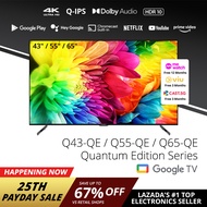 PRISM+ Q-Series Quantum Edition 43 / 55 / 65 inch | 4K Google TV | Quantum Colors | Inbuilt Chromeca