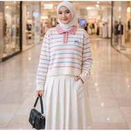 WOMEN'S KNIT SWEATER - KNIT SWEATER - ribbon KNIT sweater - women's KNIT top