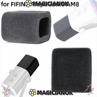 MAGICIANOK 1pcs Mic Windscreen Cover, Flocked Sponge Foam Noise Reduction Microphone Muff, Replaceme