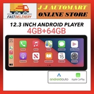 12.3 inch car android player 4 GB + 64 GB Ram apple carplay androidauto waze youtube axia myvi ativa