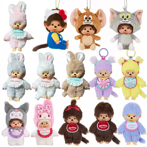 Monchhichi Keyrings Plush Monchhichi Keychain Original Monchhichi Pendants Birthday Gifts Children's