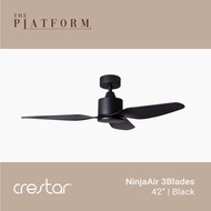 Crestar Ninja air (42inch) No Light (Black / White / Wood) Ceiling fans