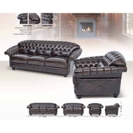 1+2+3 ChesterField Sofa Full Leather