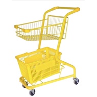 Supermarket Shopping Cart Double-Layer Basket Cart Shopping Mall Cart Bar KTV Cart Shopping Mall Cla