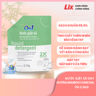 Túi nước giặt xả On1 hương Bamboo Charcoal 3.5Kg N6903 sạch khuẩn khử mùi kết hợp giặt xả 2 trong 1