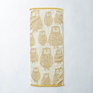 日本千趣會 - 北歐風 吸水速乾毛巾-貓頭鷹-奶油杏 (34×80cm)
