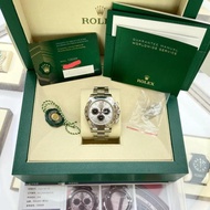 [Ready Stock] Rolex Jam Tangan Ori Cosmograph Daytona 40Mm White Gold Steel Pria Rantai M126509-0003