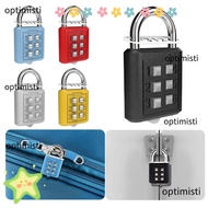 OPTIMISTI 6 Digit Button Password Lock Portable Combination Lock Security Backpack Zipper Lock