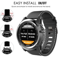 MoKo Watch Band Compatible with Garmin Fenix 3/Fenix 5X Premium Leather Watch Band Strap Fit Garmin Fenix 3/Fenix 3 HR/Fenix 5X/5X Plus/D2 Delta PX/Descent mk1 Smart Watch