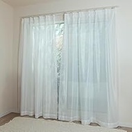 [KAIRACE] Mirror Lace Curtains, Set of 2, (Made in Japan, 144 Size) Solid, Simple, Bright, Light in 