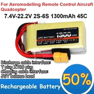 7.4V-22.2V 2S-6S 1300mAh 45C Lithium Battery for Aeromodelling Remote Control Aircraft Quadcopter Re