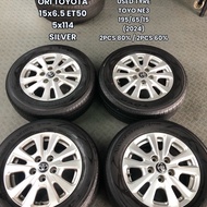 USED RIM ORI TOYOTA 15 INCH WITH TYRE TOYO 195/65/15 FOR TOYOTA NOAH CAMRY ALTIS