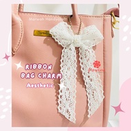 GANTUNGAN Ribbon Bag Charm Bag Hanger Ribbon Coquette Aesthetic Bag Charm Coquette Aesthetic Ribbon 
