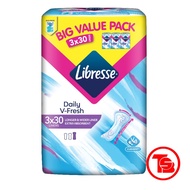 Libresse Longer &amp; Wider Slim Panty Liner (3 x 30s)