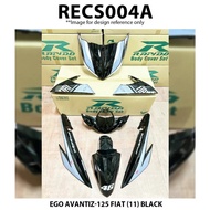 Cover Set Rapido EGO Avantiz 125 FIAT (11) Black Accessories Motor Hitam Coverset Avantiz Ego 125