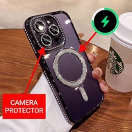 High Quality Diamond Magnetic For iphon 16/16 Plus/16 Pro/16 Pro Max Protect Camera Casing