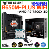 GSHWJ Neue tuf gaming b650m plus wifi amd r7 7800x 3d cpu ddr5 6400 (oc) mhz m.2 usb3.0 3,2g wifi6 bluetooth socket am5 motherboard HREFD