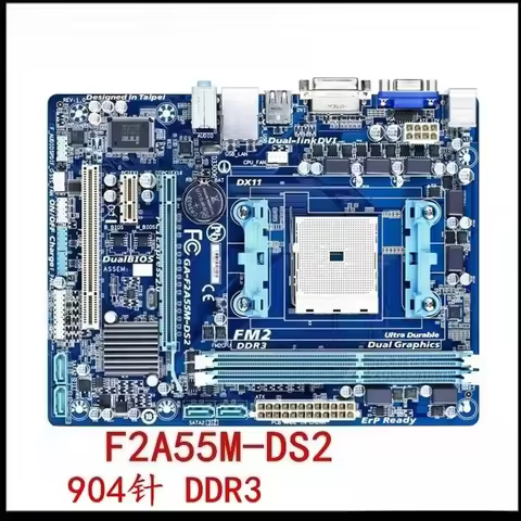 for Gigabyte GA-F2A55M-DS2 Motherboard AMD A55 FM2 Socket Micro ATX DDR3 Mainboard
