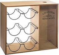 Bottle Holder "Loft" - Metal and Wood - 39-7 x 35 cm - Beige - Atmosphera Créateur d'intérieur