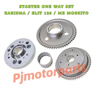 KARISMA 125 V1 / ELIT 125 / PASSION / MZ 125 MOSKITO / COMEL ( 1 SET ) STARTER ONE WAY BEARING GEAR 