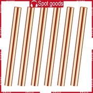 WIN 6Pcs Copper Rod Round Rod 10mm 0 39 Diameter 3 94 Long Copper Cu Metal Rod