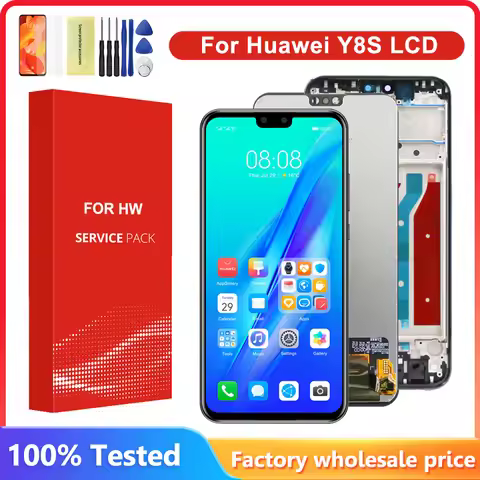 6.5'' AMOLED For Huawei Y8S Full LCD Display Touch Screen Digitizer Assembly For Huawei Y8S JKM-LX1,