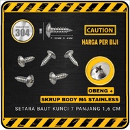 STAINLESS Steel Screw M4 x 16 | M4x16 || Worm Body Bolts HONDA VARIOBEAT etc.